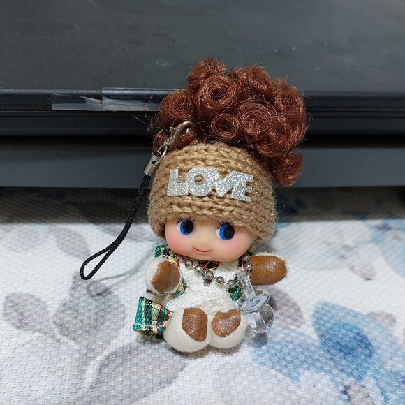 Super Cute Adorable Baby LOVE with Pacifier Phone Handbag Charm To Keychain - Picture 8 of 8